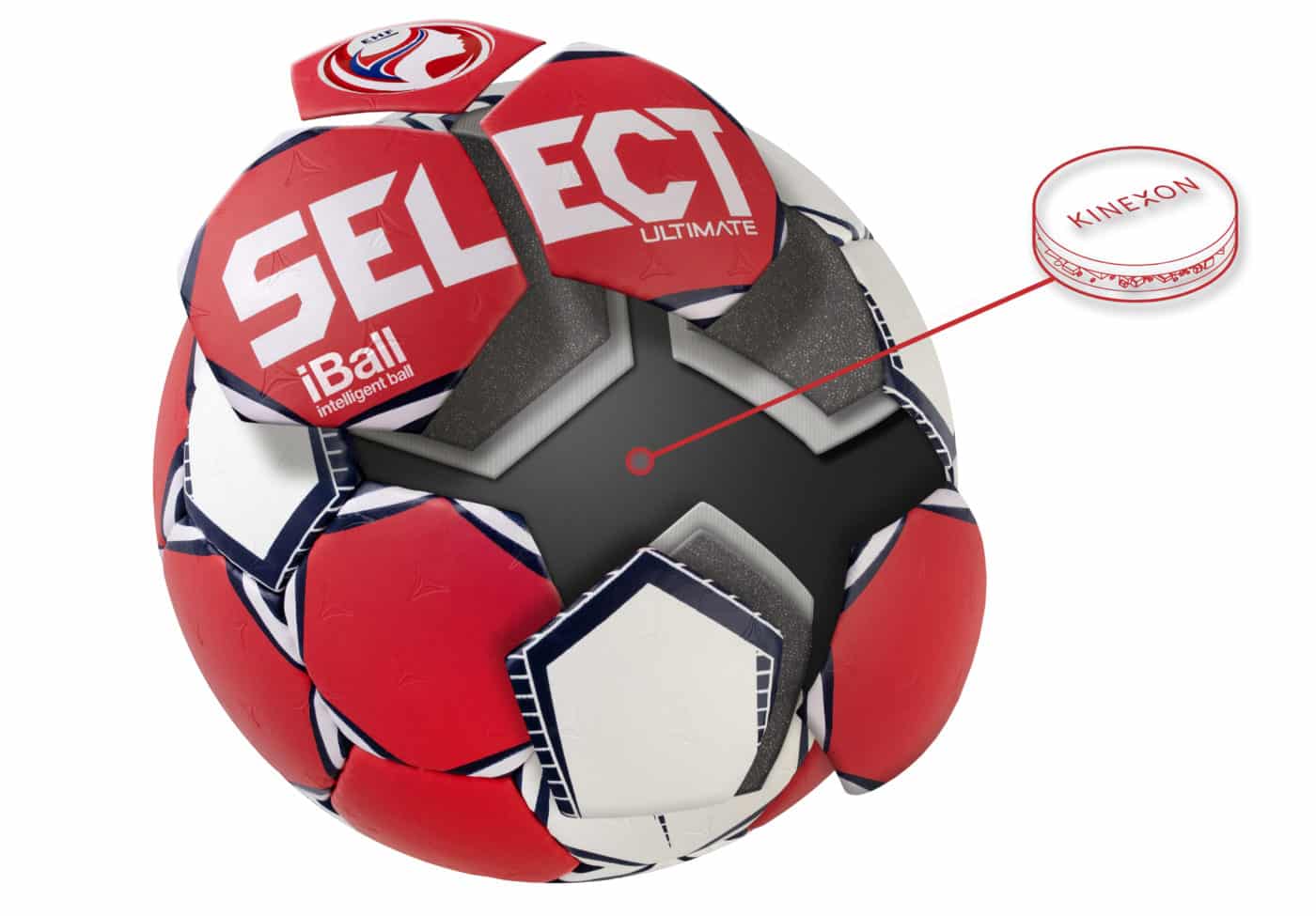un ballon de handball envoye dans lespace
